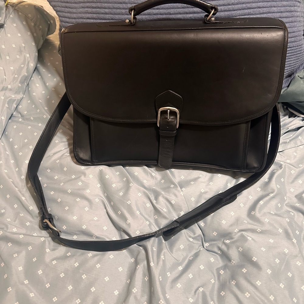 Aston vintage leather briefcase